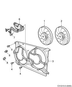 saab C3123 Мотор вентилятора