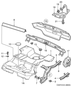 saab C3373 Задний пол