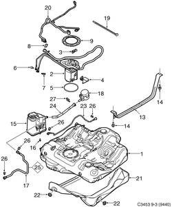 saab C3453 Топливный бак