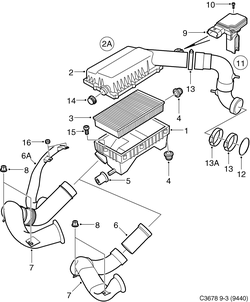 saab C3678 Воздухоочиститель