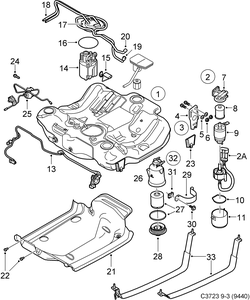 saab C3723 Топливный бак