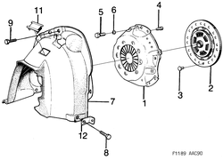 saab F1189 Сцепление, дисковое