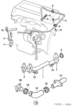 saab F1933 Маслопровод