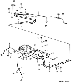 saab F1942 Тормозные шланги