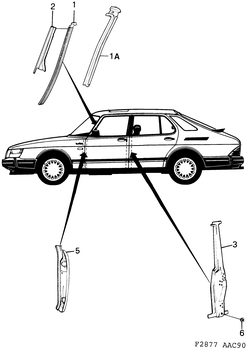 saab F2877 Стойки дверей и т.д.