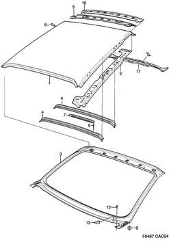 saab F6487 Крыша