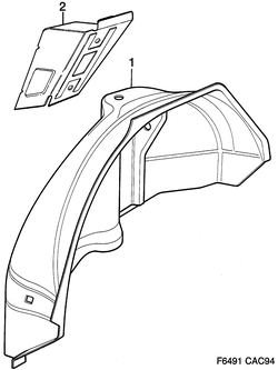 saab F6491 Колесная ниша, задняя