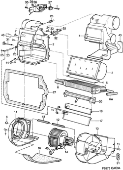 saab F6576 Теплообменник, серво - Вентилятор, АСС