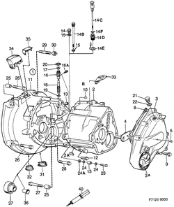 saab F7125 Корпус коробки передач