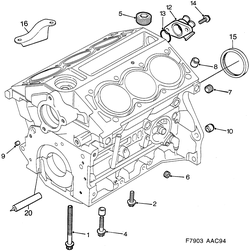 saab F7903 Блок цилиндров