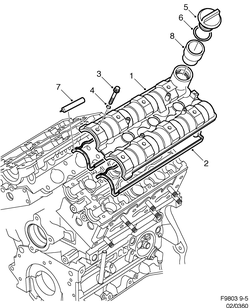 saab F9803 Крышка клапана