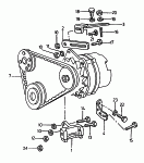 skoda 903050 Детали крепления для генератора. Pемень, клиновой