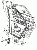 skoda 867050 Обивка двери. Стекло двери