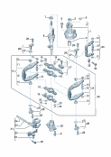 skoda 311097 shift rod. shift rail. selector fork. 5-speed manual transmission. for four-wheel drive