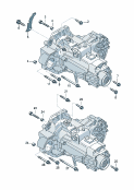 skoda 300072 mounting parts for engine and transmission. 5-speed manual transmission. for grey cast iron engine
