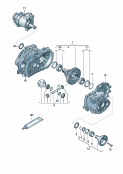 skoda 409035 differential. flanged shaft. for 6 speed manual gearbox. four-wheel drive