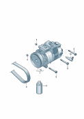 skoda 260010 a/c compressor. connecting and mounting parts for compressor