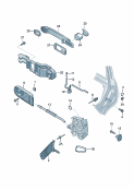 skoda 839000 Замок двери. Pычаг привода дверного замка