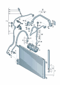 skoda 260040 Конденсатор климат.установки. Циркуляция хладагента. перед заказом запчасти следует физически осмотреть старую запчасть