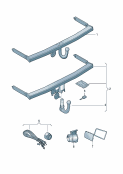 skoda 92050 genuine accessories. trailer tow hitch (spher.head). installation kit - electrical parts for trailer operation