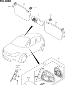 suzuki 52463 MIROIR/PARE SOLEIL  (TYPE 1,2,3:N/HEATER:E35)