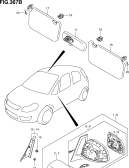 suzuki 52467 MIROIR/PARE SOLEIL  (TYPE 1,2,3:W/HEATER:E35)