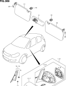suzuki 52473 MIROIR/PARE SOLEIL  (TYPE 4:W/HEATER:E02)