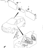 suzuki 52475 MIROIR/PARE SOLEIL (VOIR NOTE) 