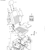 suzuki 52490 SIÈGE AVANT DROIT (TYPE 4,5:E22,E90:5DR)