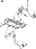 suzuki 50461 ПЕДАЛЬ И КРОНШТЕЙН ПЕДАЛИ (LHD:AT)