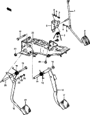 suzuki 50462 ПЕДАЛЬ И КРОНШТЕЙН ПЕДАЛИ (RHD:MT)
