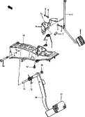 suzuki 50463 ПЕДАЛЬ И КРОНШТЕЙН ПЕДАЛИ (RHD:AT)