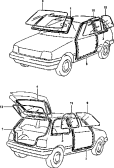 suzuki 50954 УПЛОТНИТЕЛЬ И СТЕКЛО (3DR)