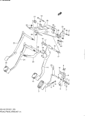 suzuki 49677 PEDAL UND PEDAL HALTERUNG (MT:LHD) 