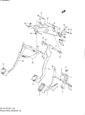 suzuki 49997 PEDAL UND PEDAL HALTERUNG (E22:PRODUCT OF CANADA) 