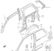 suzuki 65023 ПАНЕЛЬ БОКОВОЙ ЧАСТИ КУЗОВА (3DR)
