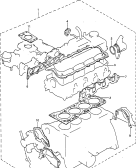 suzuki 91632 КОМПЛЕКТ ПРОКЛАДОК ДВИГАТЕЛЯ (W/FUEL INJECTION)