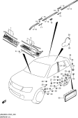 suzuki 27003 ОБЛИЦОВКА (LHD:N/ROOFRAIL)