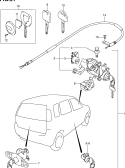 suzuki 34783 КОМПЛЕКТ ЗАМКА