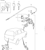 suzuki 35365 КОМПЛЕКТ ЗАМКА