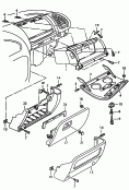 vw 857020 Вещевой ящик. Вещевое отделение. (сторона переднего пассажира)
