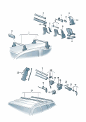 vw 71030 Оригинальные аксессуары. Поперечные релинги. *функция 