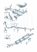 vw 253062 Труба выпуска ОГ с сажевым фильтром и нейтрализатором. Kaтализатор с глушителем. Провод управления датчика разности давлений. для а/м с системой SCR .