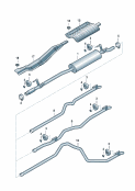 vw 253080 Глушитель. и. Концев. секц. трубы зад. глуш.