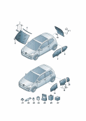 vw 845000 Ветровое стекло