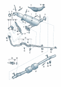 vw 253066 Труба выпуска ОГ с сажевым фильтром и нейтрализатором. Kaтализатор с глушителем. Провод управления датчика разности давлений. для а/м с системой SCR .