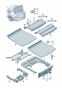 vw 863080 luggage comp. floor covering. cover for lock carrier