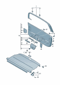 vw 868000 rear lid trim panel. cover blind for luggage compartment