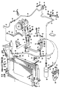 audi 260071 a/c condenser. fluid container with connecting parts