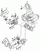 audi 903070 connecting and mounting parts for alternator. poly-v-belt